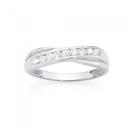 Silver-CZ-Crossover-Dress-Ring Sale