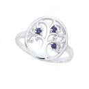 Silver-Violet-CZ-Tree-of-Life-Ring Sale