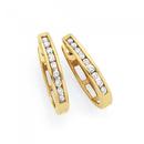 9ct-Gold-Diamond-Huggie-Earrings Sale