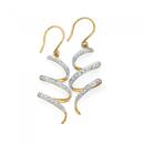 9ct-Gold-Diamond-Spiral-Drop-Earrings Sale