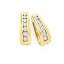 9ct-Gold-Diamond-Miracle-Set-Huggie-Earrings Sale