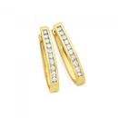 9ct-Gold-Diamond-Channel-Set-Huggie-Earrings Sale
