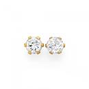 9ct-Gold-5mm-Cubic-Zirconia-Stud-Earrings Sale