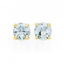 9ct-Gold-Aquamarine-Stud-Earrings Sale