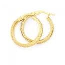 9ct-Gold-35x15mm-Diamond-cut-Hoop-Earrings Sale