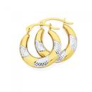 9ct-Gold-Two-Tone-Creole-Earrings Sale