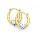 9ct-Gold-Two-Tone-Heart-Creole-Earrings Sale
