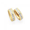 9ct-Gold-Two-Tone-Oval-Huggie-Earrings Sale