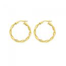 9ct-Gold-15mm-Twist-Hoop-Earrings Sale