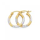 9ct-Gold-Two-Tone-10mm-Hoop-Earrings Sale