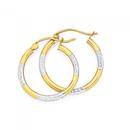9ct-Gold-Two-Tone-15mm-Hoop-Earrings Sale