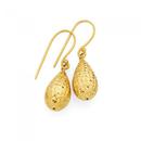 9ct-Gold-Diamond-cut-Bomber-Drop-Earrings Sale