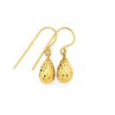 9ct-Gold-Diamond-cut-Bomber-Drop-Earrings Sale