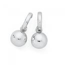 Silver-Ball-On-Half-Hoop-Earrings Sale