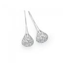 Silver-Large-Filigree-Drop-Hook-Earrings Sale