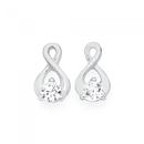 Sterling-Silver-Cubic-Zirconia-Stud-Earrings Sale