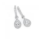 Sterling-Silver-Cubic-Zirconia-Pear-Fancy-Drop-Earrings Sale