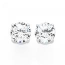 Sterling-Silver-8mm-Cubic-Zirconia-Claw-Set-Stud-Earrings Sale