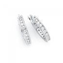 Sterling-Silver-12mm-Cubic-Zirconia-Hoop-Earrings Sale