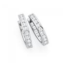 Silver-CZ-3x18mm-Inside-Out-Huggie-Earrings Sale