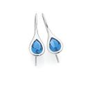 Silver-Blue-Cubic-Zirconia-Teardrop-Hook-Earrings Sale