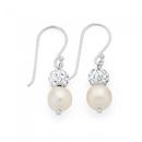 Silver-Cultured-Freshwater-Pearl-Crystal-Drop-Earrings Sale