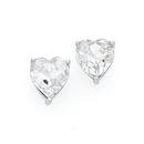 Silver-Crystal-Heart-Stud-Earrings Sale