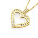 9ct-Gold-Diamond-Heart-Pendant Sale