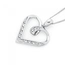9ct-White-Gold-Diamond-Open-Heart-Pendant Sale