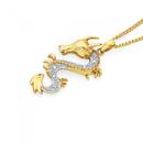 9ct-Gold-Diamond-Dragon-Pendant Sale
