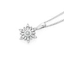 9ct-White-Gold-Diamond-Snowflake-Pendant Sale