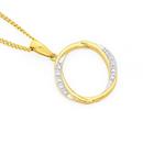 9ct-Gold-Diamond-Twist-Circle-Pendant Sale