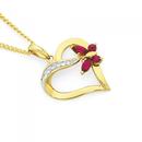 9ct-Gold-Created-Ruby-Diamond-Butterfly-Open-Heart-Pendant Sale