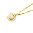 9ct-Gold-Cultured-Fresh-Water-Pearl-Knot-Frame-Pendant Sale