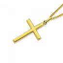 9ct-Gold-22mm-Polished-Cross-Pendant Sale