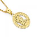 9ct-Gold-13mm-St-Christopher-Oval-Medal-Pendant Sale