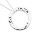 Silver-Live-Love-Laugh-Pendant Sale