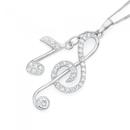 Silver-Cubic-Zirconia-Musical-Notes-Pendant Sale