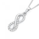 Silver-Cubic-Zirconia-Double-Infinity-Pendant Sale