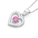 Silver-Pink-Cubic-Zirconia-Open-Heart-Pendant Sale