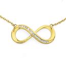 9ct-Gold-Diamond-Infinity-Necklace Sale