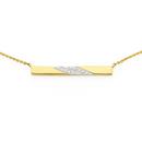 9ct-Gold-Diamond-Bar-Necklace Sale
