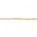 9ct-Gold-Diamond-ID-Belcher-Bracelet Sale