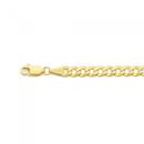 9ct-Gold-19cm-Solid-Diamond-Cut-Cuban-Bracelet Sale