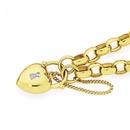 9ct-Gold-19cm-Bel-Diamond-Padlock-Bracelet Sale