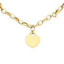 9ct-Gold-19cm-Belcher-with-Heart-Disc Sale