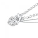 Silver-19cm-Belcher-Padlock-Bracelet Sale