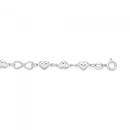 Silver-3-Heart-Infinity-Bracelet Sale