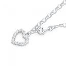 Silver-CZ-Heart-Belcher-Bracelet Sale