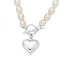 Silver-Fresh-Water-Pearl-Puff-Heart-Fob-Bracelet Sale